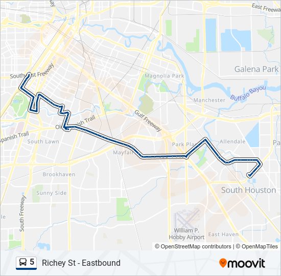 5 Bus Line Map