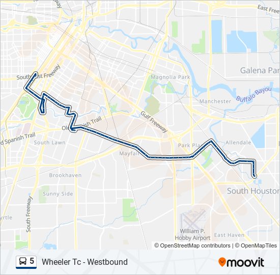 5 Bus Line Map