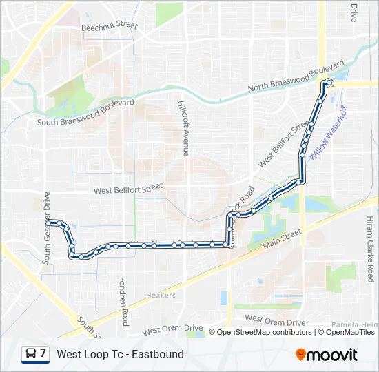 7 Bus Line Map