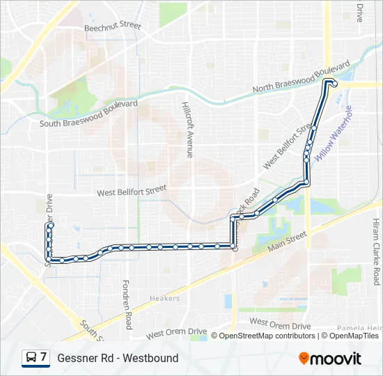 7 Bus Line Map