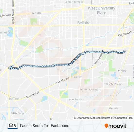 8 Bus Line Map