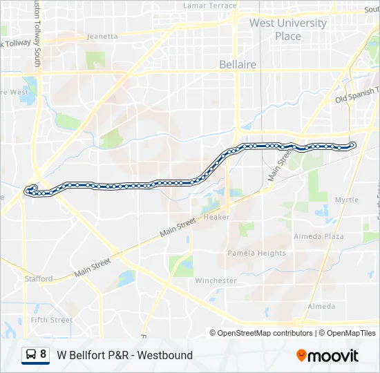 8 Bus Line Map