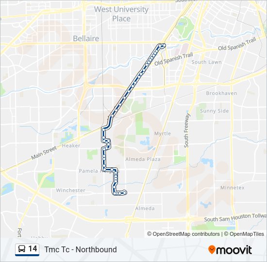 14 Bus Line Map