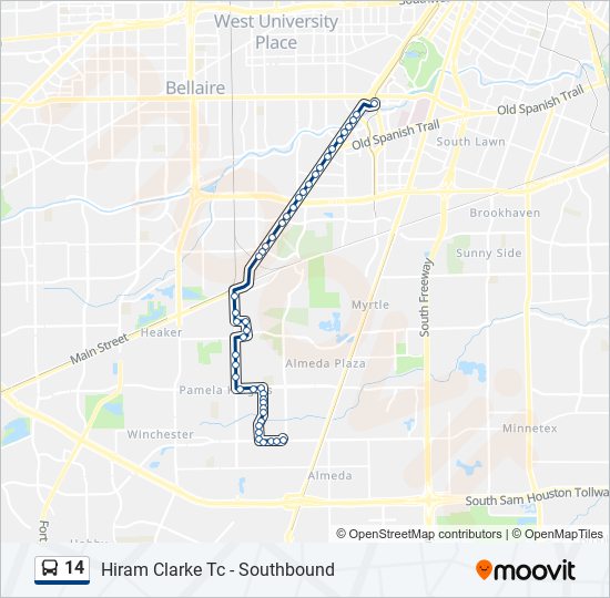 14 Bus Line Map