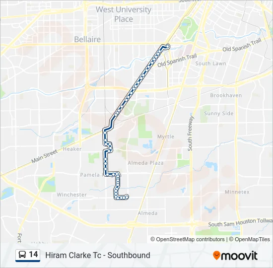 14 Bus Line Map