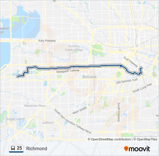 25 bus Line Map