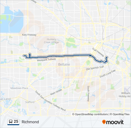 25 Bus Line Map