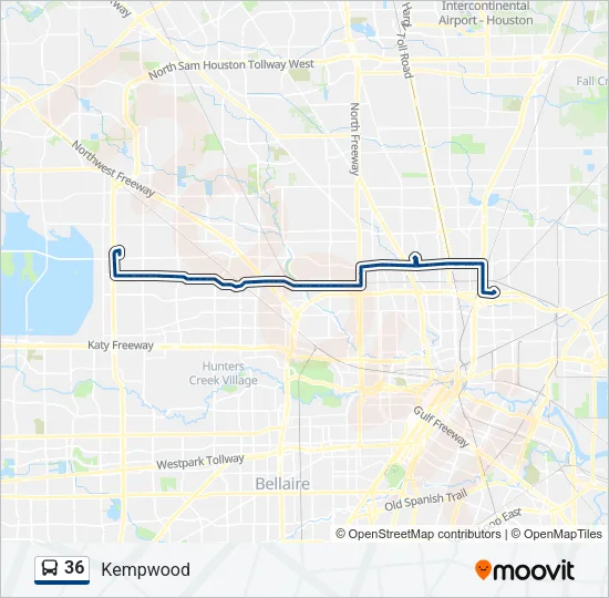 36 Bus Line Map