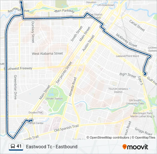 41 Bus Line Map