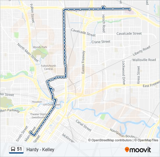 Mapa de 51 de autobús