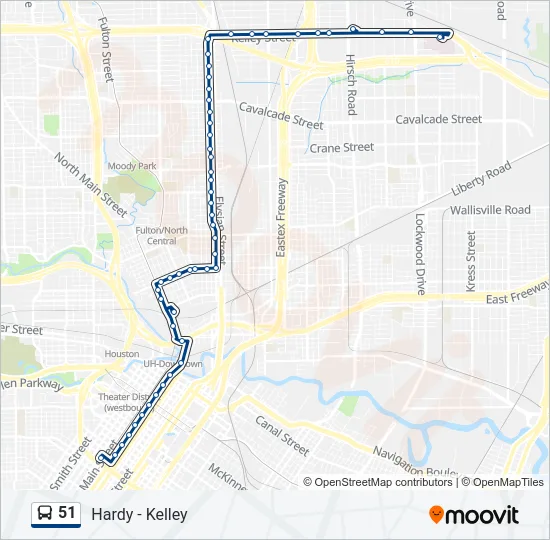 51 Bus Line Map