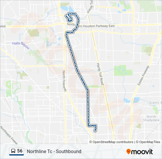 56 Bus Line Map