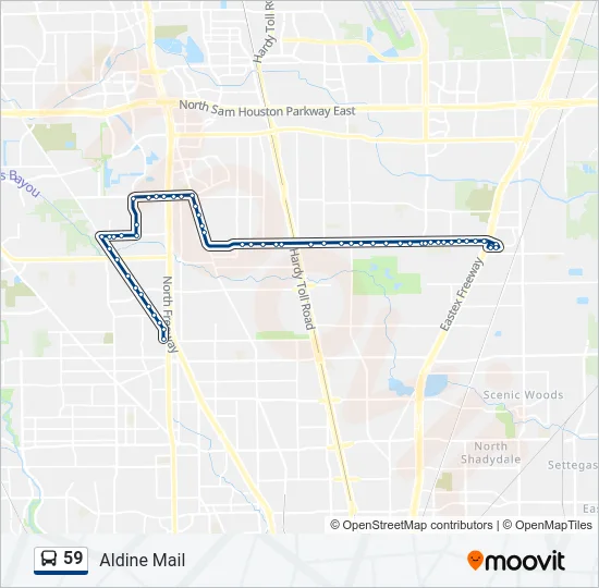 59 Bus Line Map