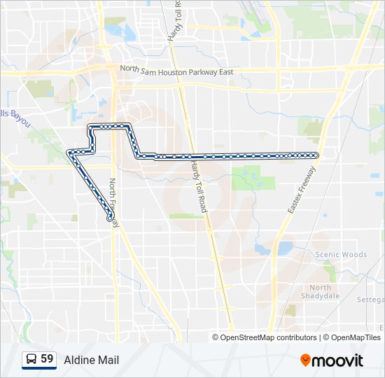 59 Bus Line Map