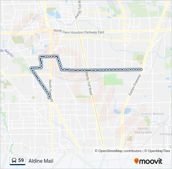 59 Bus Line Map