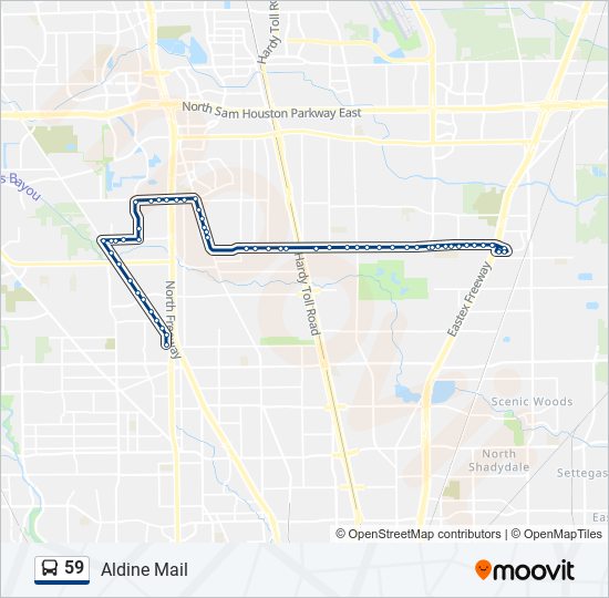59 bus Line Map