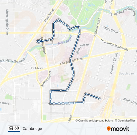 60 bus Line Map