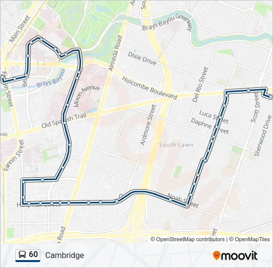 60 Bus Line Map