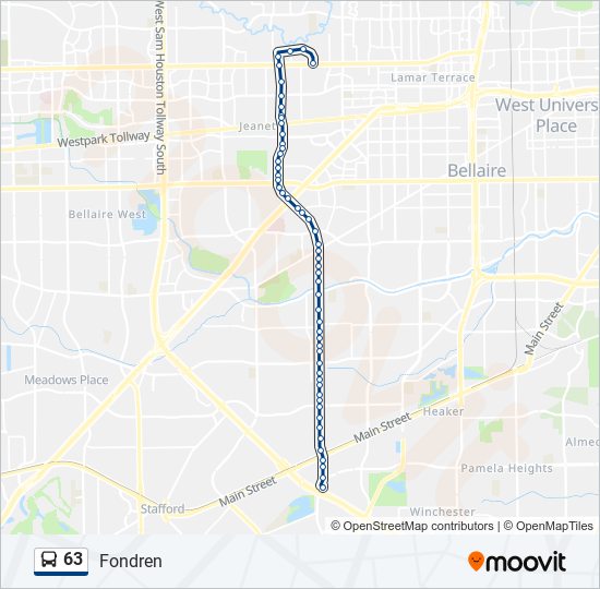 63 Bus Line Map