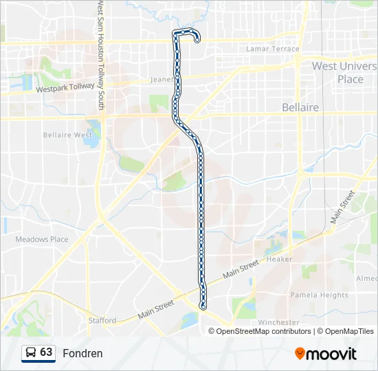 63 Bus Line Map