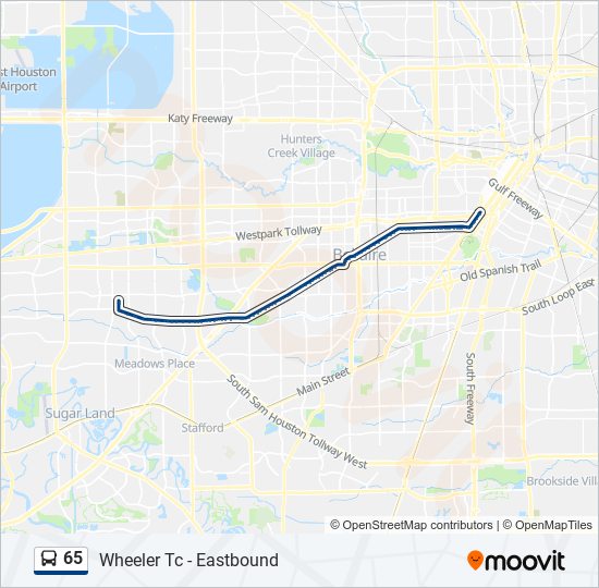 65 Bus Line Map