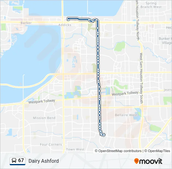 67 Bus Line Map