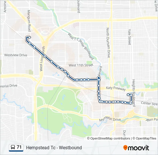 71 Bus Line Map