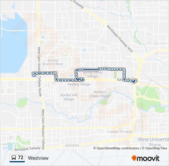 72 bus Line Map