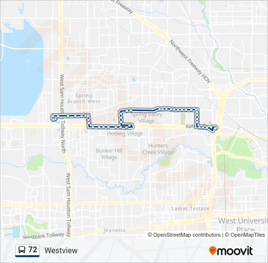 72 Bus Line Map