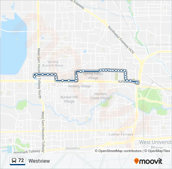 72 Bus Line Map