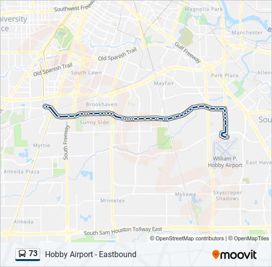 Mapa de 73 de autobús