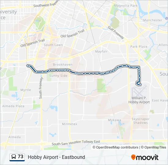 73 Bus Line Map