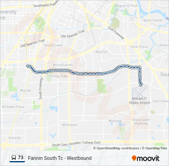 73 Bus Line Map