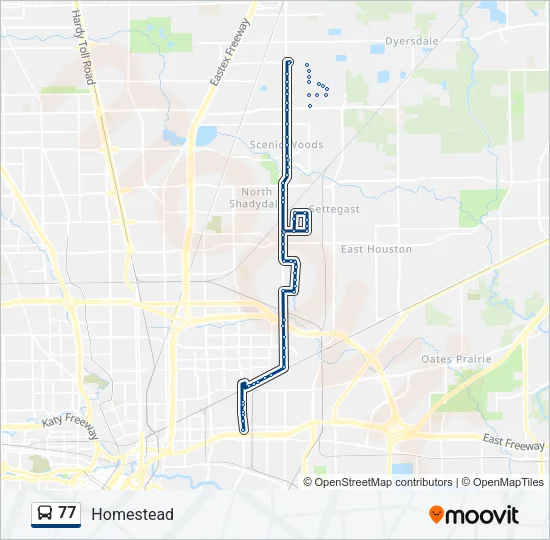 77 Bus Line Map