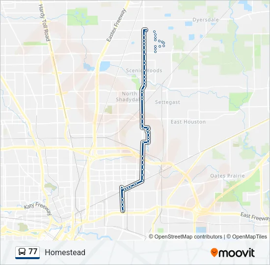 77 Bus Line Map