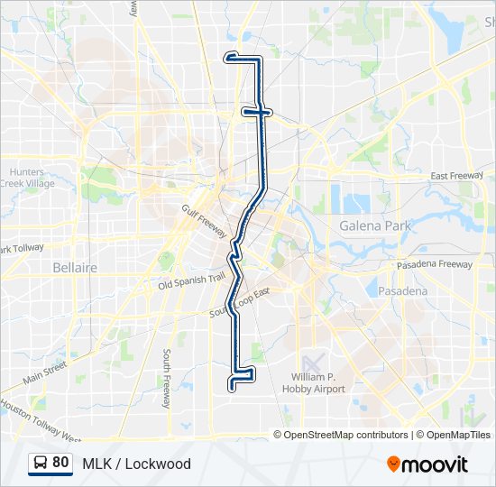 80 Bus Line Map