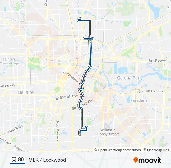 80 Bus Line Map