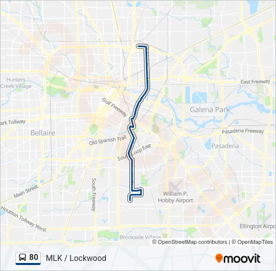 80 Bus Line Map