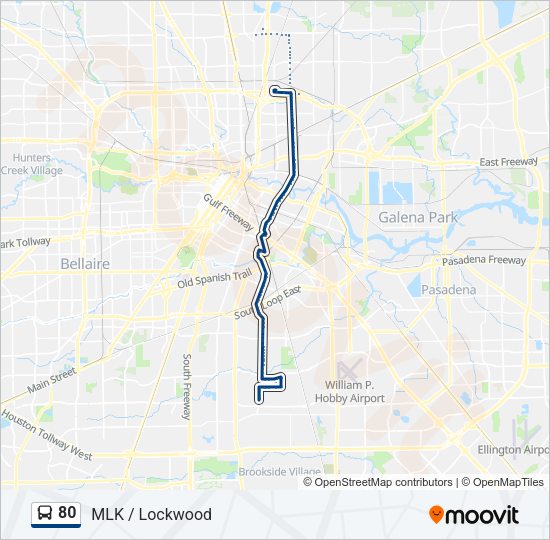 80 Bus Line Map