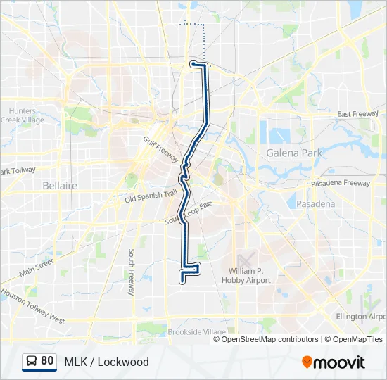80 Bus Line Map