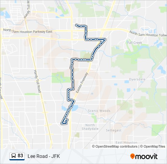 83 bus Line Map