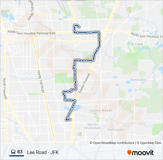 83 Bus Line Map