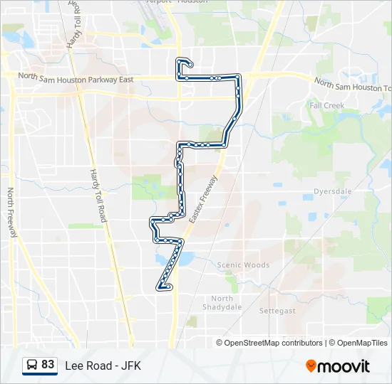 83 Bus Line Map