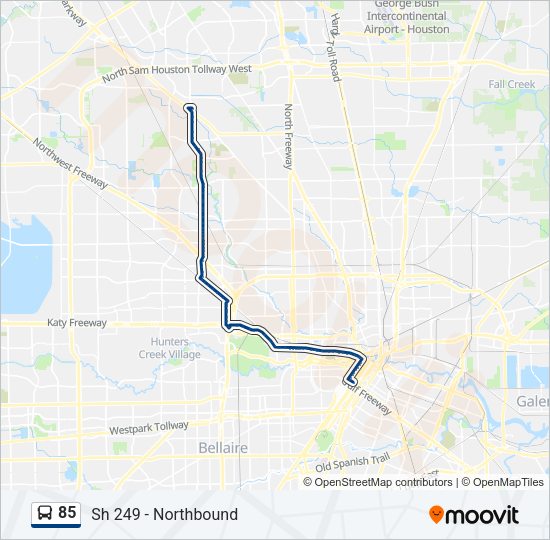 85 Bus Line Map