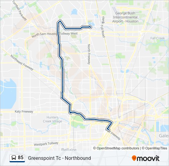 85 Bus Line Map