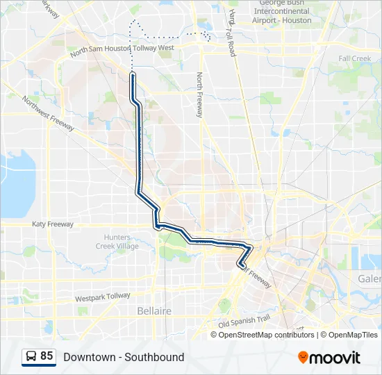 85 Bus Line Map