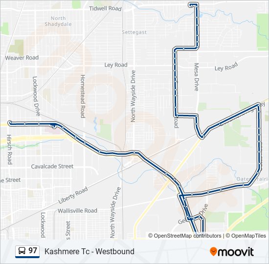 97 Route: Schedules, Stops & Maps - Kashmere Tc - Westbound (Updated)