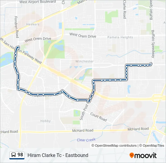 98 Bus Line Map