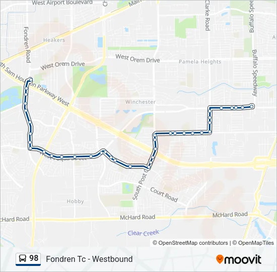 98 Bus Line Map