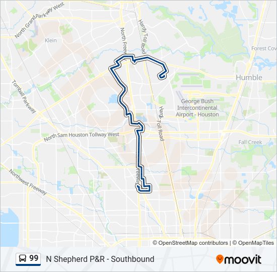 99 bus Line Map